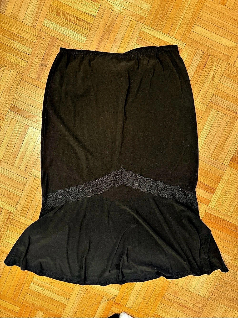 Vintage Anthony Richards Lace Trim Trumpet Mermaid Midi Skirt M